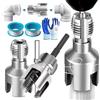 rialgirw Chiave Per Tubi Dell'Acqua 4 In 1: Un Unico Utensile Per Tutte Le Filettature! Filettatrice Per Tubi Interna Ed Esterna Integrata, Set Di Filettatrici Per Tubi Da 1/2 A 3/4 (1/2 + 3/4)