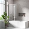 S'AFIELINA Parete Vasca da Bagno 100x140 cm, 2 Ante Pieghevoli