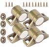 Tomotato 4Pezzi Chiusure Magnetiche per Ante Armadio, Chiusura Magnetica per Porta con 4 Rondelle e 12 Viti(Bronzo Verde)
