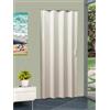 MOSCHITELLA LANZI STIL Porta a soffietto mod. Jolly| pronta per l'installazione| prodotto anche riducibile sul posto| mis. cm da 82 a 132 x 220 H| facile da montare| con istruzioni e video (82x220 H, Bianco)