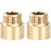 TopHomer 2 bracci di prolunga per soffione doccia, 25 mm, in ottone, G1/2 maschio a femmina, adattatore di prolunga per tubo per casa, hotel, bagno