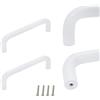 Tsnamay 2 pezzi 10,5 cm arco armadio armadietto, porta armadio in alluminio, maniglia hardware tirante, diametro foro 96 mm, bianco