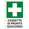 Pubblicentro Cartello in plastica bianco Cassetta di pronto soccorso 30x20 cm