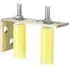 QUARKZMAN 2Pcs Rullo Guida Cancello Scorrevole, 3 Rulli Nylon Assieme Supporto Cancello con Staffa Posteriore A L, Guida Universale Per Cancello Scorrevole Per Porta Scorrevole, Giallo