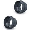 Generic Qikaide - Confezione da 2 connettori riduttori per condotti riscaldatori diesel, da 90 mm a 75 mm, adattatore per tubo di sfiato a doppia direzione, per camper, camper, barca, colore nero