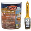OWATROL® D1 - Olio saturatore trasparente opaco, Impregnate per legno, Protezione a lunga durata, per uso esterno e interno - Made in EU (1L + pennello)