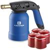INCA Lampada Per Saldare Tornado Accensione Piezo Con Cartucce Gas 190 Gr. Kit Pronto All'Uso (Saldatore + 4 Cartucce)