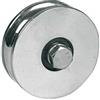 IBFM COPPIA Ruote INOX per cancelli 1 cuscinetto a sfera Gola Tonda D.20 ART. 964 IBFM (Diametro 120 mm)