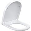 ROMISA Sedile per WC, Sedile da WC, Chiusura in Morbido, Smontaggio rapido, facile da pulire, antibatterico, a forma di D