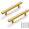 CONPHERON 2 pezzi Maniglie per Mobili Cucina Maniglie Acciaio Inossidabile T Barra Maniglie Armadio Dorate Maniglie Cassetti Moderne Bagno Porte Maniglie 224mm