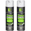Spraytive 2 x 500ml spray per gesso bianco - Vernice per gesso luminosa lavabile, spray per gesso per esterni, marcatura del suolo, spray per marcatura temporanea, spray colorante per asfalto, erba