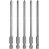 QUARKZMAN 5Pz #2 Punte Cacciavite Phillips PH2 1/4 Gambo Esagonale 4 (100mm) Lungo Acciaio S2 Magnetiche Inserti per Avvitatore per Cacciavite Elettrico Punte Trapano 0.177 (4.5mm) Asta