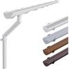 INEFA set grondaia PVC NW125 / 125 mm semicircolare bianco 5 m - kit grondaia e pluviale DN100 per casetta da giardino e carport