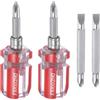 QUARKZMAN 2pz Cacciaviti Corti PH2 Phillips Sl6 Cacciaviti 2 in 1 Punta | Tascabile Cacciavite Mini Phillips, Testa Piatta Stubby Magnetici CR-V, per Riparazioni Fai Da Te