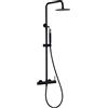 MICE COLLECTION MICE - Colonna doccia con monocomando integrato in acciaio inox - spruzzatore extra piatto - Rubinetteria bagno colore nero opaco