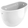 Barbottina Cassetta di Scarico in Ceramica Bianca Universale Alta Esterna con Scarico Singolo Finitura Lucida per WC