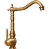 LAKKOAKOAA Rubinetto Cucina Rubinetto Lavello, Anticato Vintage Stile Girevole A 360 ° Monocomando Ottone Miscelatore Cucina Con Regolazione Caldo E Freddo, Rubinetto Lavello Cucina, Bronzo