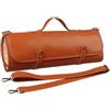 YDHSIKK Fodero in pelle per coltelli, Borsa portacoltelli da chef, custodia in pelle for coltelli con 10 tasche, borsa portautensili multifunzione for cucina, viaggi, campeggio(Brown)