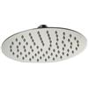 Inbagno Soffione doccia satinato 25 cm in acciaio inox con supporto a snodo orientabile, ugelli anticalcare e attacco standard G 1/2