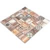 conwire Piastrella a mosaico quadrata Crystal mix marrone per parete cucina piastrelle specchietto piastrelle rivestimento da parete
