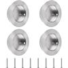 MOROBOR Porta dell'armadio Finger Pulls, 4PCS Scorrevole Porta dell'armadio Hardware Tira Maniglie per armadio da incasso rotonde in acciaio inossidabile (argento spazzolato / 2 pollici)