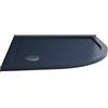 Idralite Piatto Doccia Slim 80x80x4 cm Semicircolare Acrilico Bordato Antracite Effetto Pietra mod. Flower