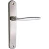 Domino Set di maniglie per porta senza foro Set di maniglie per porta interna della camera da letto, ingresso, corridoio - alluminio resistente argento universale MIA M9 BO
