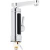 Gaabungky Rubinetto in acciaio inox, 18,5 x 20,5 cm, 25 - 55 °C, indicatore LED intelligente da 3 kW, rubinetto elettrico a risparmio d'acqua, rubinetto istantaneo, per bagno, WC, cucina