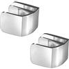 Gedotec - Maniglia per porta in vetro, per porte in vetro, 2 pezzi, spessore vetro 4-6 mm, in metallo cromato