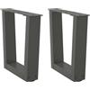 vidaXL Salontafelpoten 2 st V-vormig 30x(30-31,3) cm staal antraciet