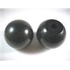 OL 2 maniglie/maniglie a sfera in plastica, nero, appiattito, con filettatura femmina o foro forato
