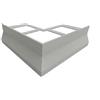 MINUTA PROFILI Angolare Esterno per Profilo gocciolatoio Alluminio Nor Per Balconi e Terrazze 16X16 cm (Grigio Chiaro RAL 7038)