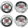 M METERXITY 4-Pack Vetro Di Livello Olio Per Compressore D'Aria, M33 x 2mm Vetro Temperato Senza Perdita Raccordi Esagonali Indicatore Livello Olio Senza O-Ring Per Compressore