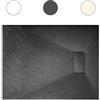 GT-LUX PIATTO DOCCIA EFFETTO PIETRA ARDESIA SMC RESINA 70x90 70x100 70x120 70x140 80x120 80x140 80x160 BEIGE TORTORA NERO ANTRACITE BIANCO GRIGIO (80x140cm, Bianco)