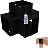 GeZu Impex Connettore per Pali X 81x81 mm Nero Verniciato a Polvere Pergola Connettore Angolare a 4 Vie Staffa per Fai-da-Te in Legno Connettore per Legno