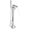 RainWeel Rubinetto autoportante per vasca da bagno con doccetta, montaggio a pavimento, altezza 88 cm