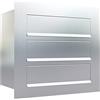 Bravios Cassetta postale da incasso Como for Three in acciaio inox