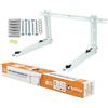 EcoPrice® Staffa Climatizzatore in Acciaio Inossidabile Verniciata Bianca, Resistente alle Intemperie, Supporto Condizionatore 200kg, 18000-24000BTU, Piedini Antivibrazione, Livella e Kit Montaggio