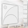HEXIM Pannelli murali in PVC 3D - rivestimento murale bianco con effetto 3D - motivi astratti (5QM dimensione economica HD129 50x50cm) struttura 3D indoor outdoor