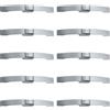 FOTN Confezione da 10 maniglie cromate a pulsante ad arco, per armadietti, camper, 160 mm, lunghezza totale 194 mm, per mobili, cassetti, armadi, senza chiave, per roulotte, yacht, barche