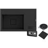 Granitan Lavandino in granito 81x50,5x22 cm - Lavabo per cucina con moderno tappo di scarico - Elegante lavello in granito con superficie di sgocciolamento - Lavello da incasso con sifone - Nero