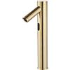 XJTNLB Touchless Rubinetti con Sensore Automatico Rubinetto con Sensore Automatico Miscelatore Lavabo Alto Per Bagno,Oro-A,Rubinetto Acqua Fredda e Calda