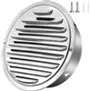 Generico Griglia di Ventilazione Rotonda, Bocchetta Aerazione a Parete in Acciaio Inox con Rete per Insetti, Presa d'aria a soffitto, Resistente Alle Intemperie per Camino, Cucina, Bagno(250mm)