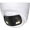 HiLook by HIKVISION - Telecamera di sorveglianza per esterni, 8 MP, Smart Hybrid Light, grandangolo 180°, cavo LAN/PoE, telecamera per esterni, rilevatore di movimento, visione notturna, slot per
