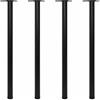 vidaXL Set 4 Gambe Nere Mobile Tavolo Regolabili con staffe triangolari 1100 mm