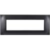 Electron 1 Placca Quadrata, 7 moduli/posti, Compatibile Con BTicino Living, Acciaio Scuro, Placche squadrate, Serie Space, Plastica di alta qualità, 100% compatibile con i supporti e i moduli originali