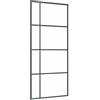 vidaXL Porta Scorrevole in Vetro ESG e Alluminio 90x205 cm Nera
