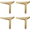 XINGWANGG Set di 4 Gambe per Divano Triangolari in Metallo,Moderni Piedini per Mobili in Acciaio,Piedi di Ricambio Fai da te di per Tavolo,Armadietto,Tavolino,Sedia,Poltrona,con Viti (10cm(3.9in),Gold-B)