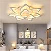 GHY Lampada Da Soffitto LED Moderna Design Creativo Fiore Dimmerabile Con Telecomando Petali Metallo Acrilico Plafoniera Camera Letto Camera Letto Arredamento Interno Lampadario,10 heads