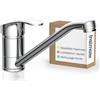 instmaier Vera | rubinetto da cucina | miscelatore per cucina | miscelatore per lavello | miscelatore per lavello con miscelatore monocomando | orientabile a 360° | cromo